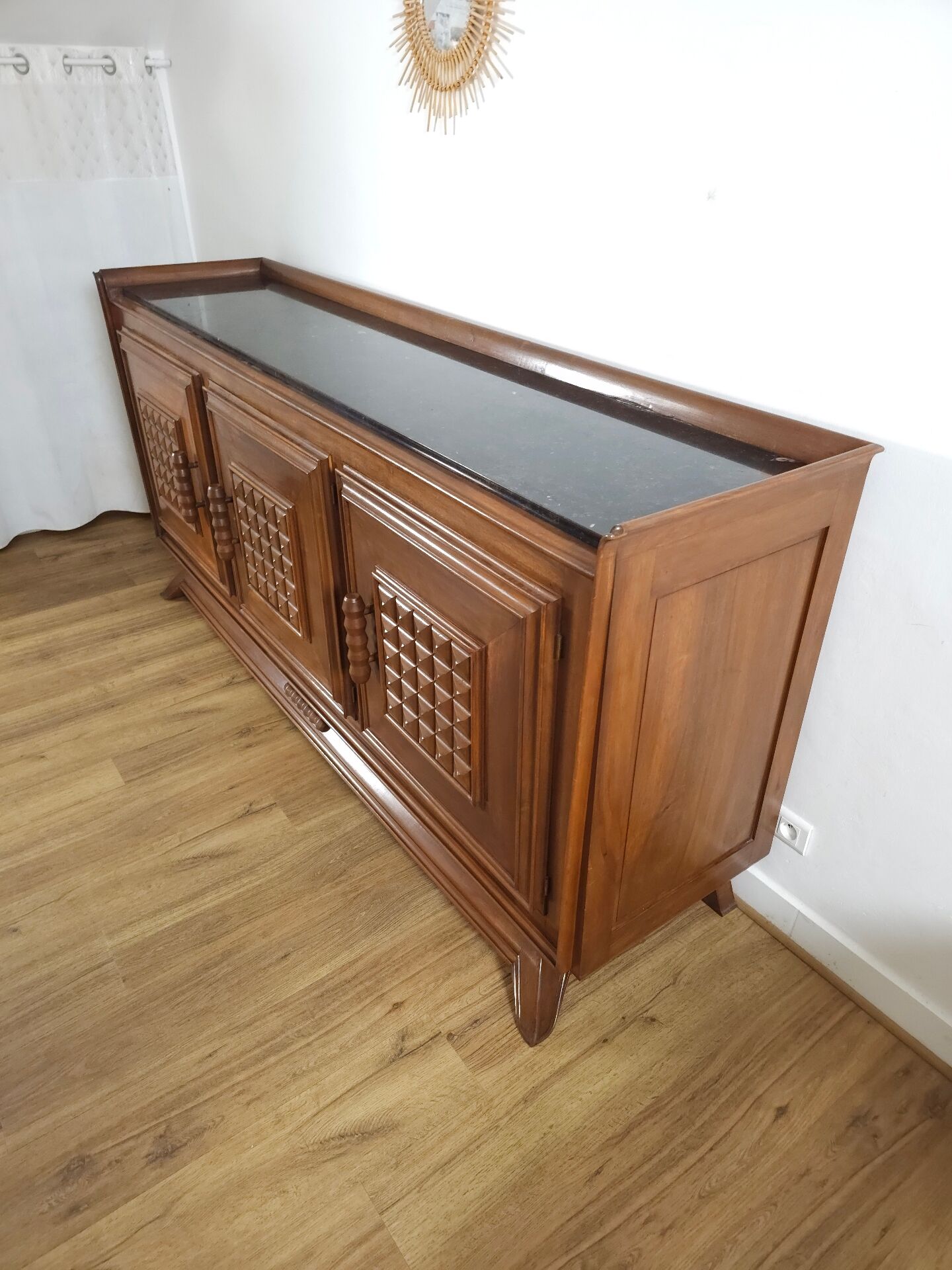 Rare French buffet "Pointe de Diamant" – Antique cabinetmaking work