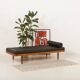 Danish vintage teak daybed in black leather | mid century modern | 1960s