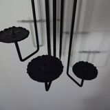 Brutalist German Iron Wall Candleholder, 1960s