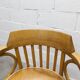 Scandinavian 1960s curved wood swivel office chair