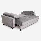 Canapé rejkiavik argent velour, design scandinave