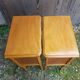 Pair of bedside nightstands with vintage wooden case