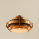 Copper and rosewood lamp attributed to Werner Schou, Denmark 1960s