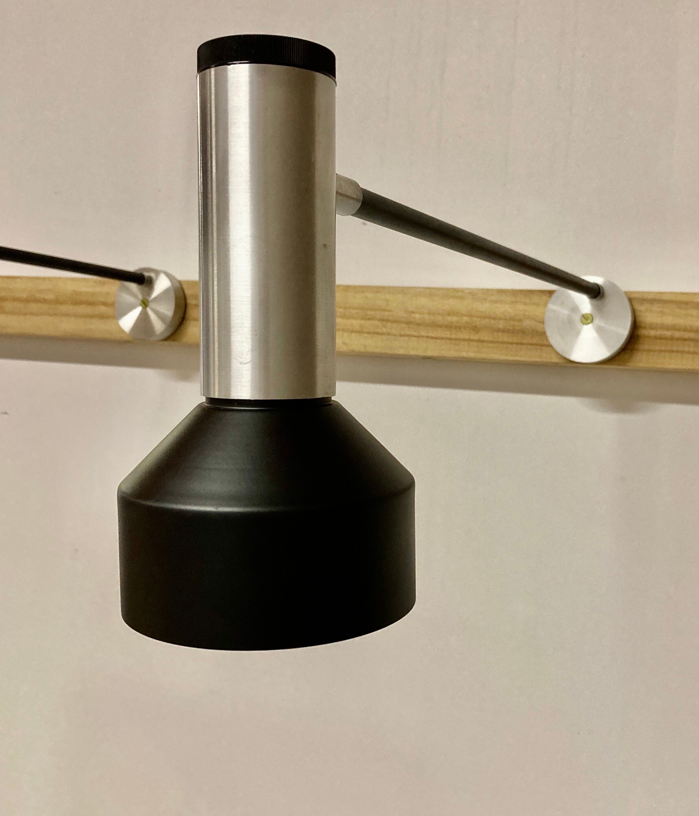 Set of 2 wall lamps 65 cm design 1950