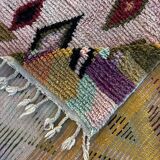 Moroccan bohemian Berber rug in multicoloured wool.