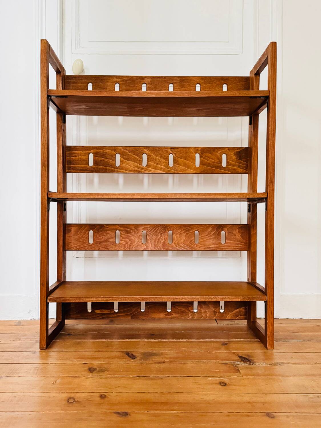 Vintage folding bookshelf, circa 1960