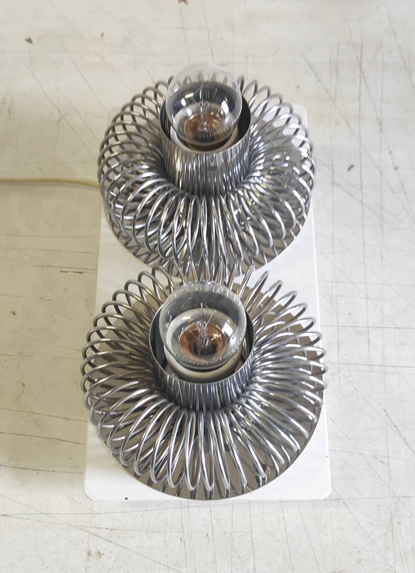 Double wall light design 70's by Philippe Rogier