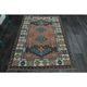 1970s Vintage Turkish Oushak Handmade Wool Cotton Orange  Area Rug 136x192