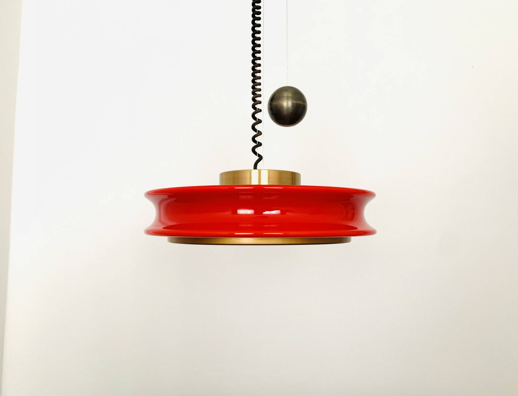 1 of 3 Adjustable Orion Glass Pendant Lamps from Staff