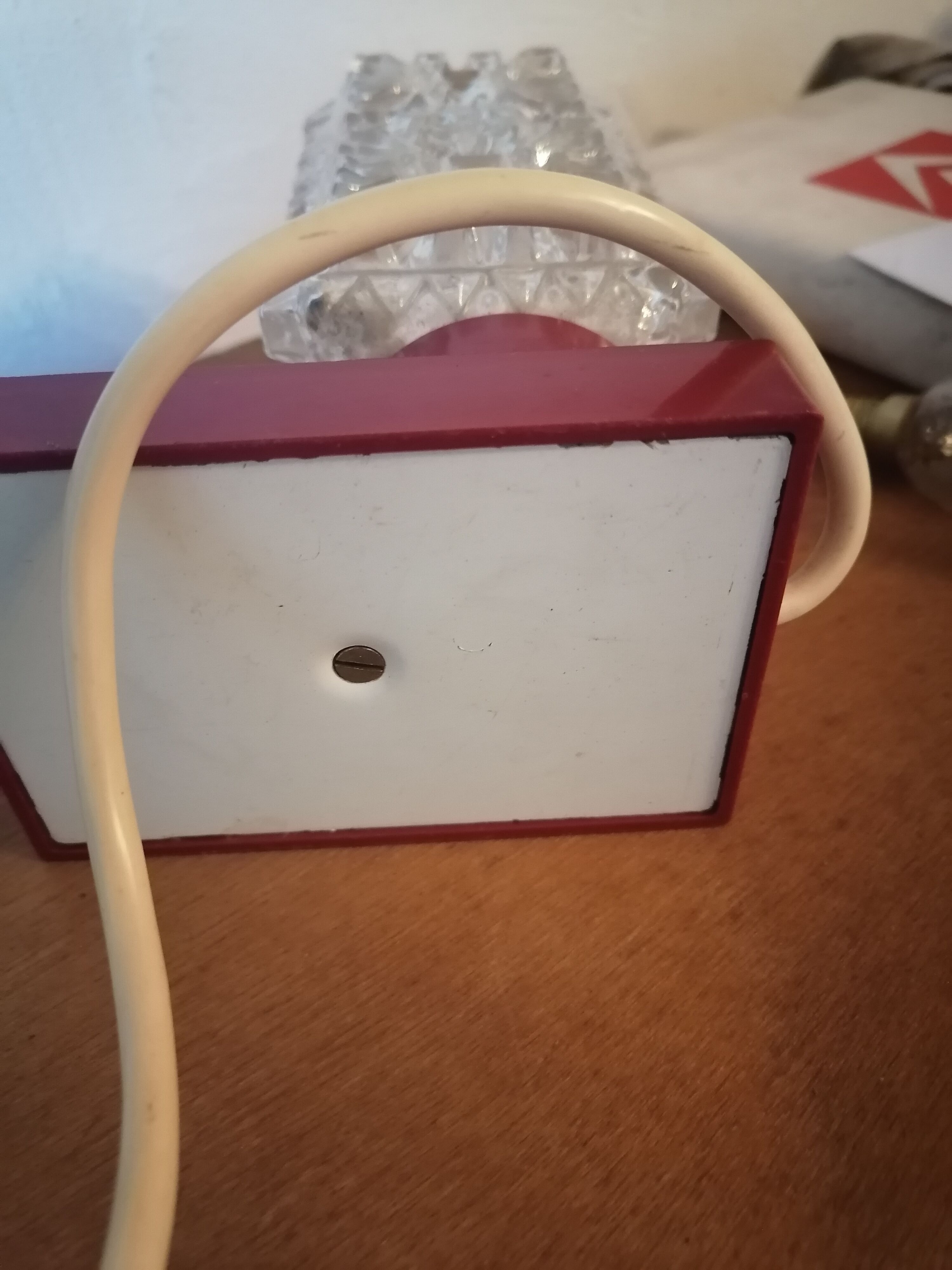 Lampe chevet bureau verre 1960 70