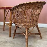 Small wicker armchair for children