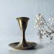Golden brass candle holder