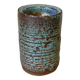 Turned glazed stoneware vase