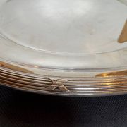Large serving platter, silver-plated, Fracalanza, Brazil, 20th century.