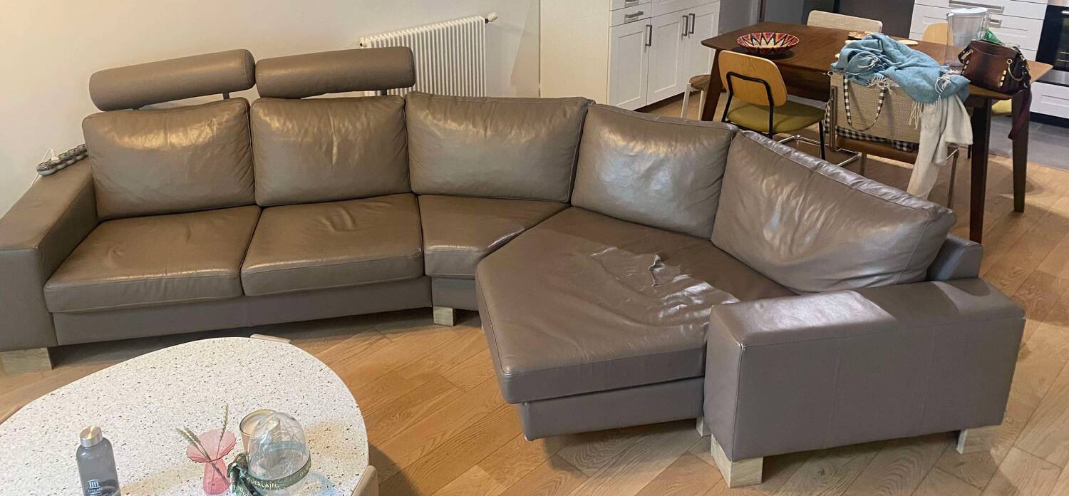 Canapé d'angle en cuir Bo concept