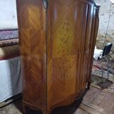 Armoire estampillee (!)2 portes bois de rose 150 long par 60 profondeur sur 183 haut