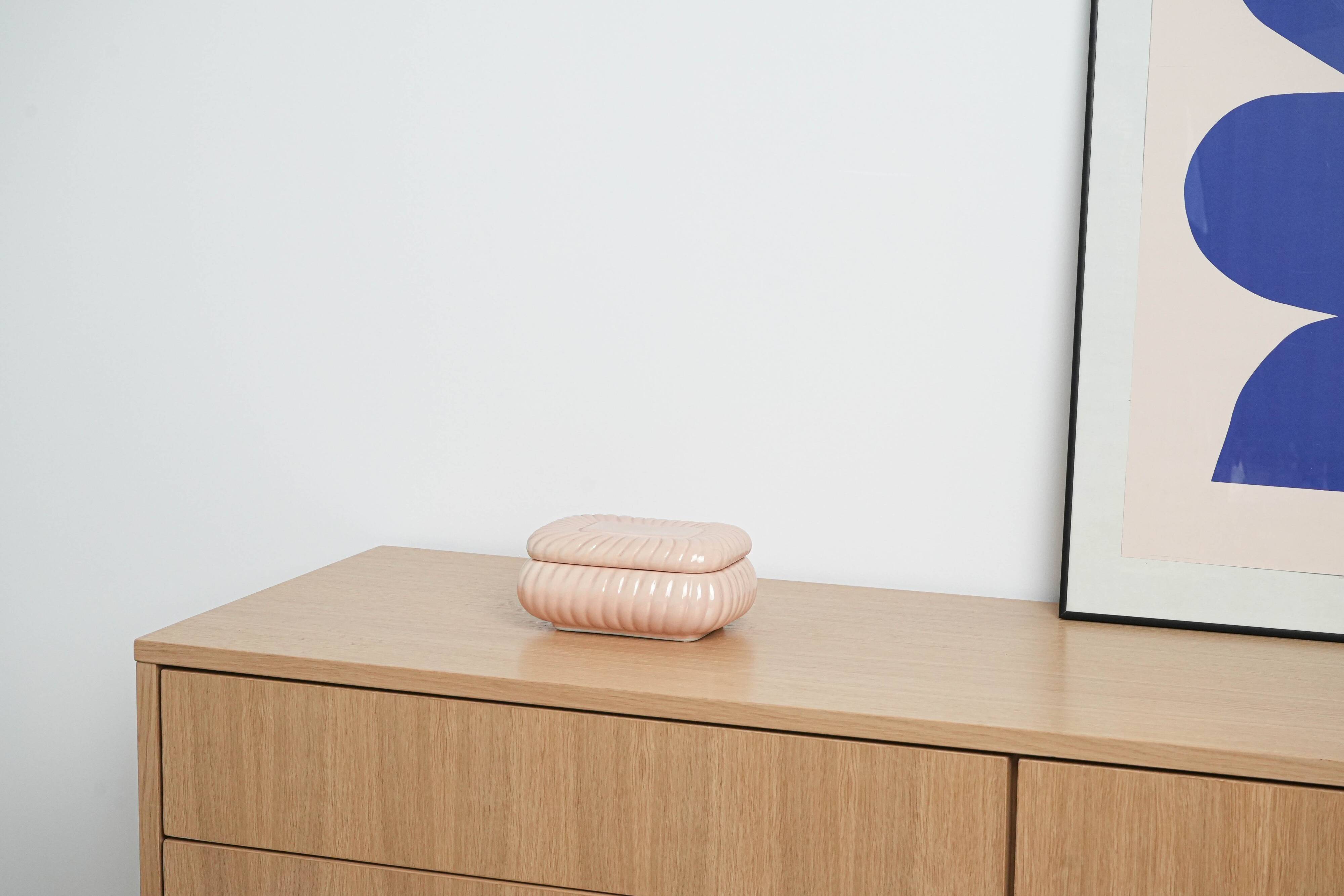 Ceramic jewelry box, Italian design, 1970s, production: Italy