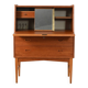 Scandinavian teak secrétaire with hidden mirror, 1960s