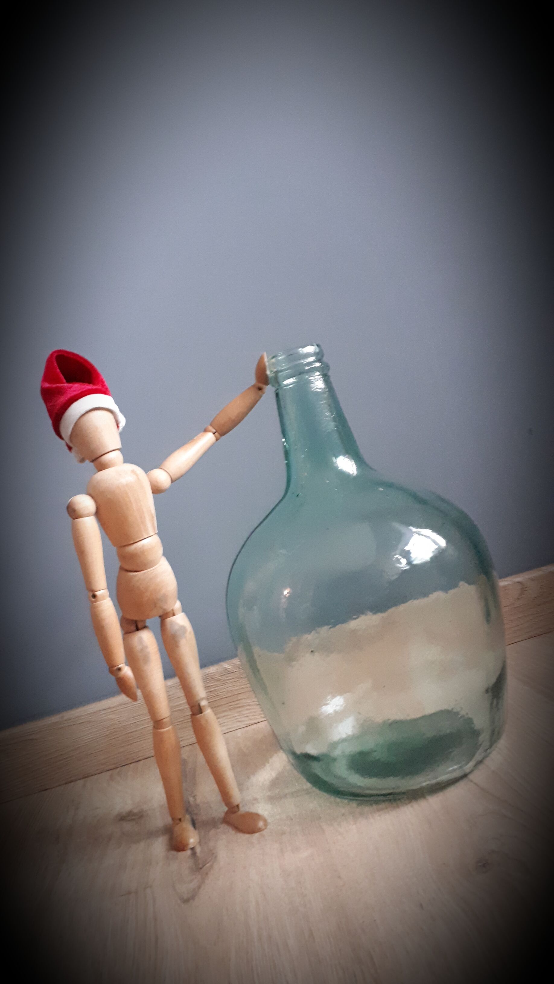 Authentic demijohn 3 L blue