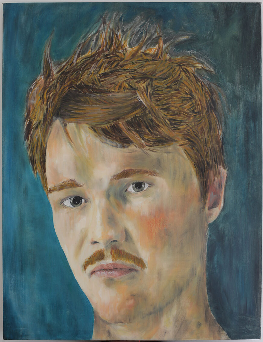 Portrait painting young man