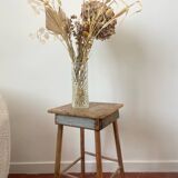 Vintage rectangular glass vase
