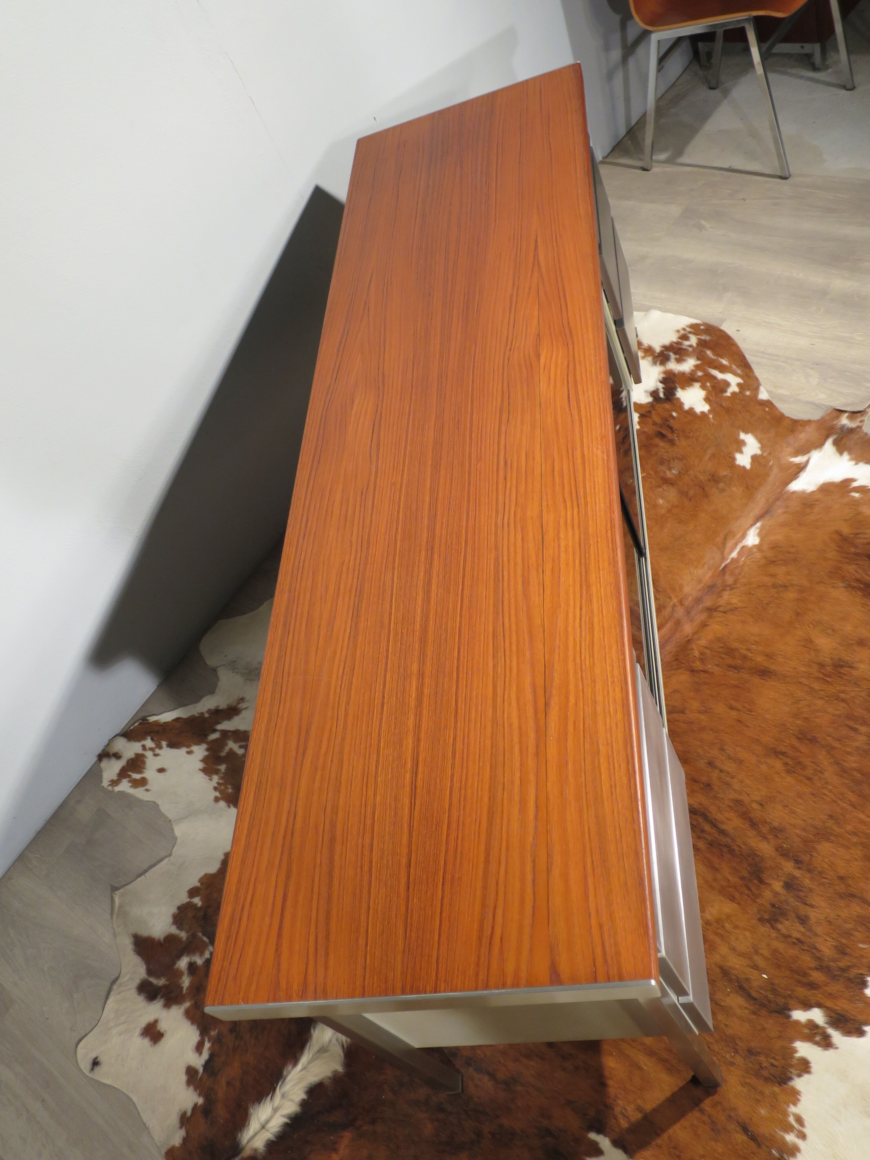 Vinco teak and metal sideboard