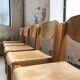 Set de 6 chaises hêtre années 80