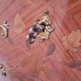 Louis XV Style Commode Stamped in Richly Decorated Rosewood Marquetry