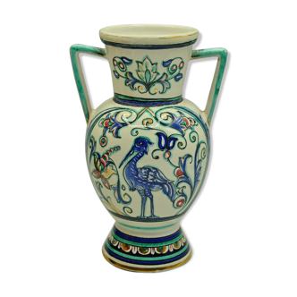 Baroque decoration vase by Maioliche Deruta Italy