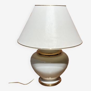 Beige ceramic lamp.