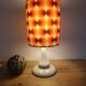 Table lamp in a seventies style | orange psychedelic round lampshade