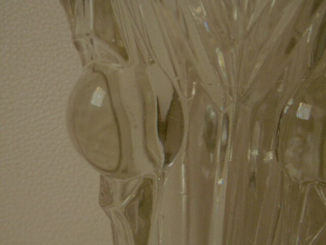 Art deco white crystal vase
