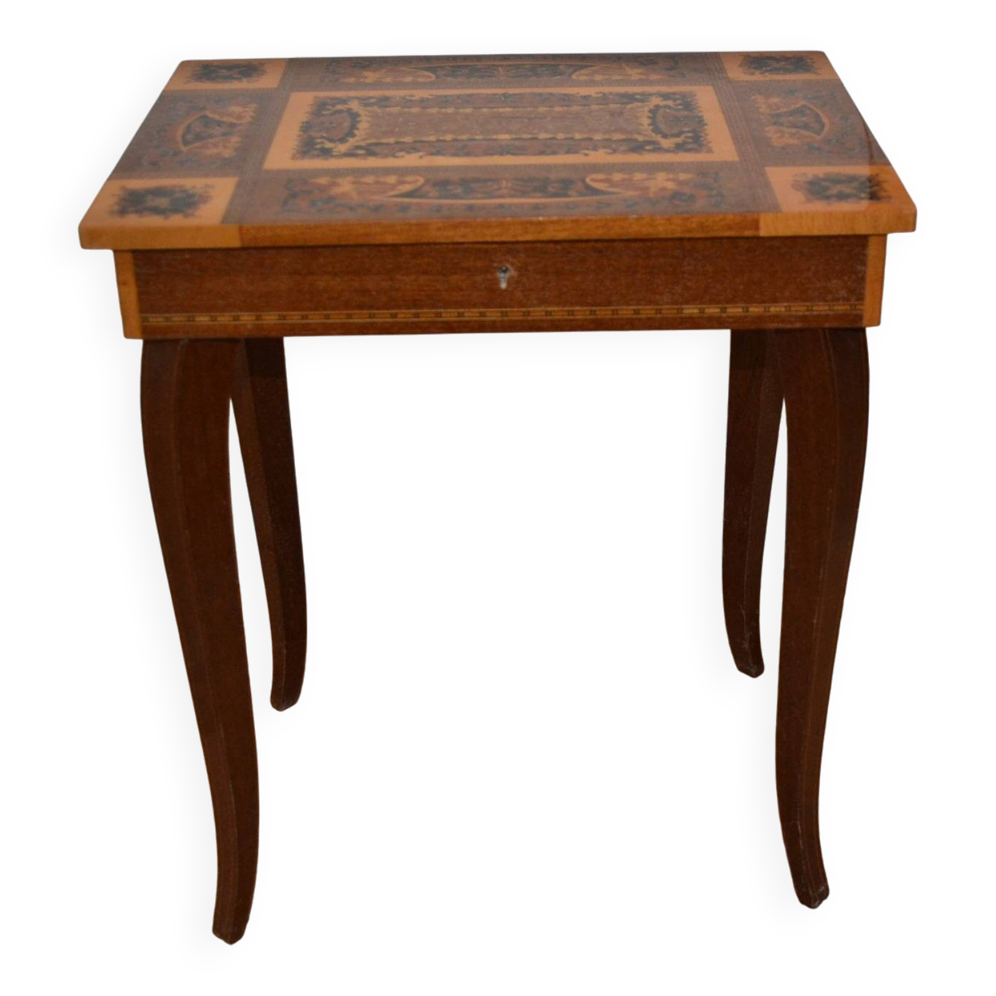 marquetry bedside table