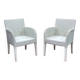 Pair of lloyd loom armchairs by vincent sheppard - work from the 2000s