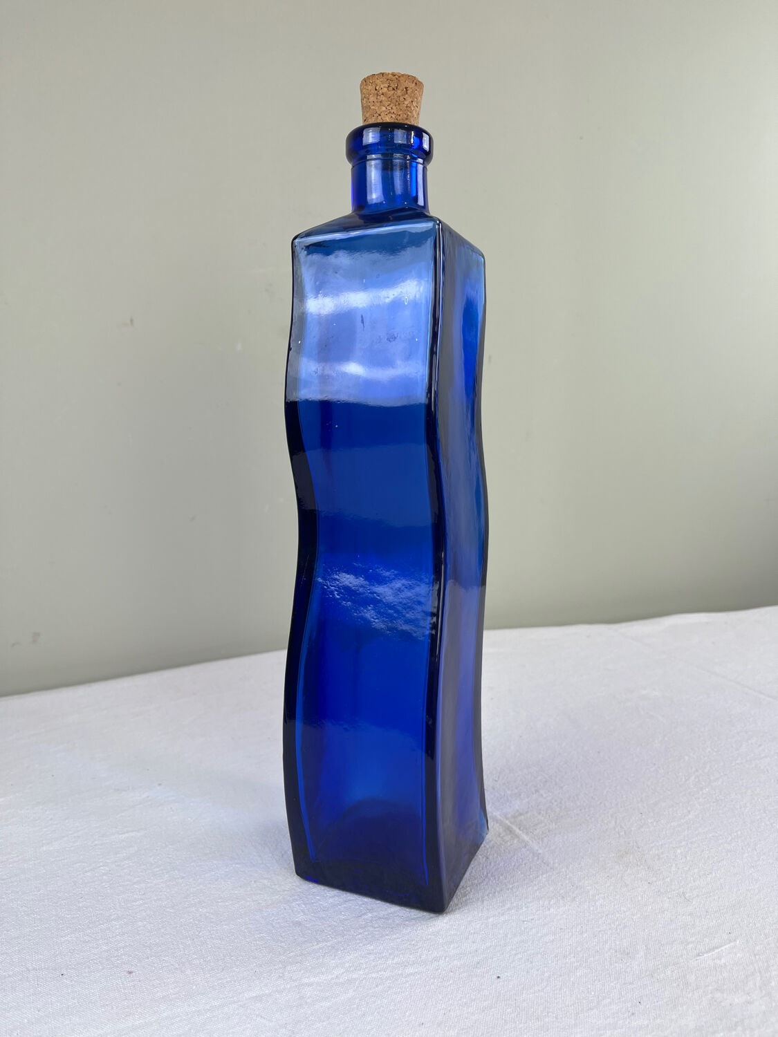 Large cobalt blue bottle