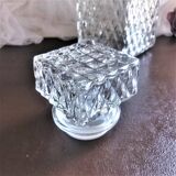 Whiskey carafe or decanter textured crystal glass diamond tip