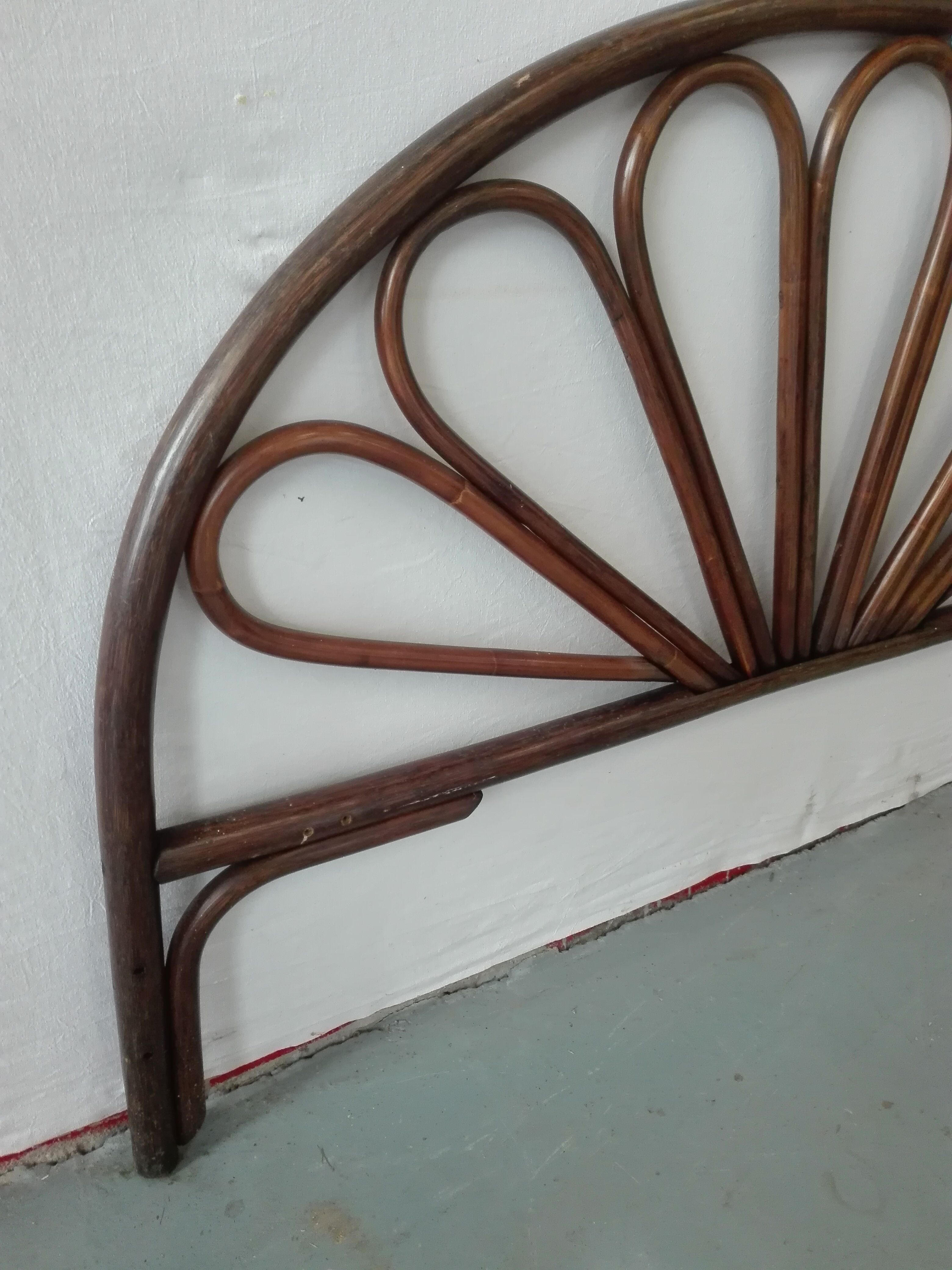 140cm vintage rattan headboard