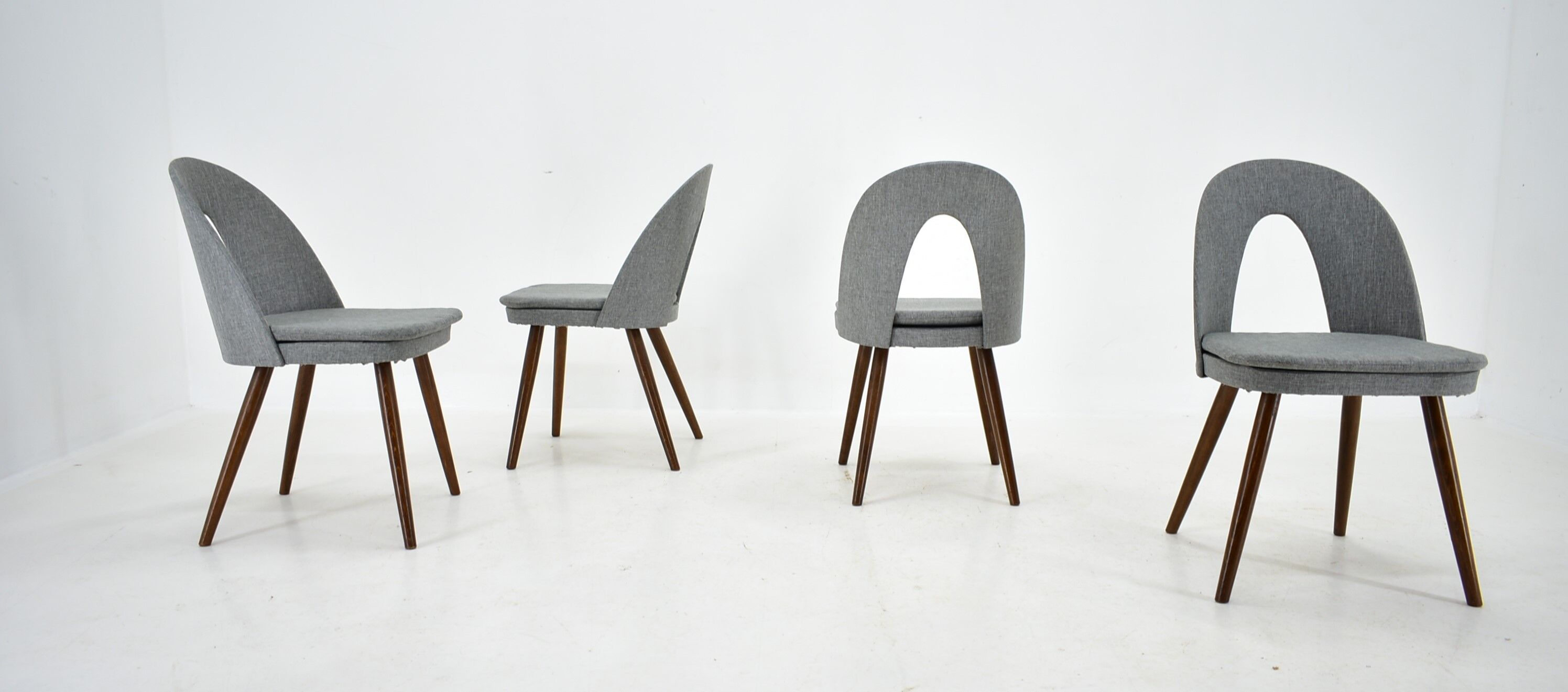 1960s Antonin Suman Set of Four Dining Chairs, Czechoslovakia