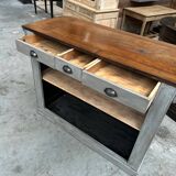 Patinated bar counter