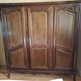Wooden wardrobe 2/3 hanging space 1/3 linen closet