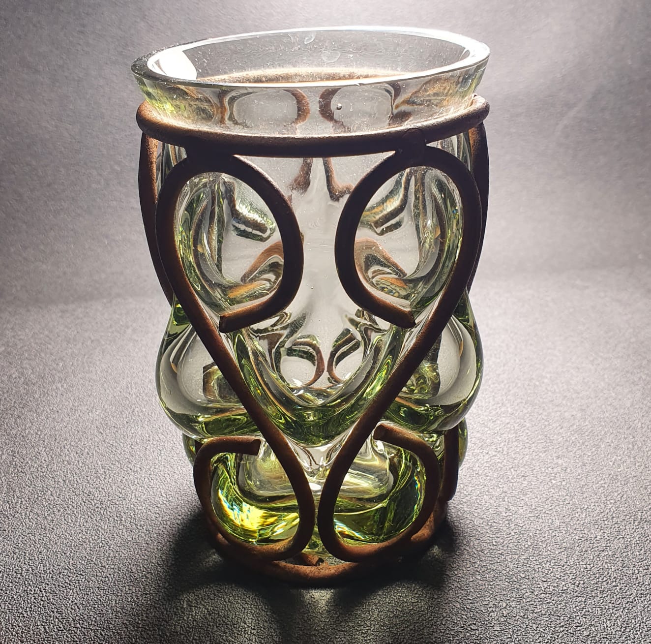 Vase ou bougeoir soufflé