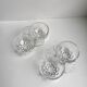 Duo of salt shakers / glass salters 50s