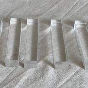 Set of 6 modernist plexiglass knife rests vintage 1970s