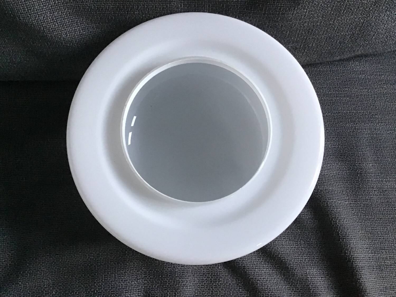 Vintage white half globe ceiling light