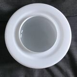 Vintage white half globe ceiling light