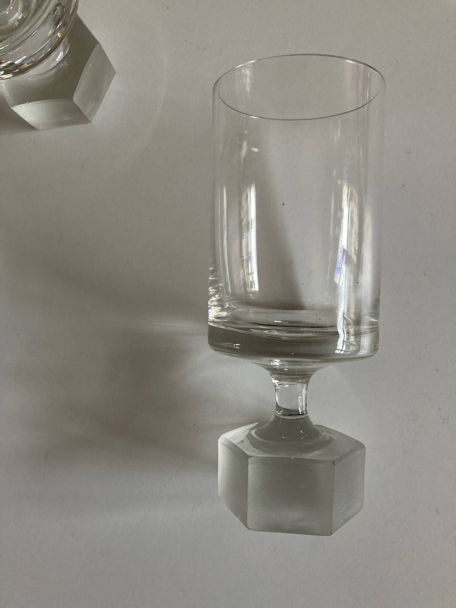 Set of 8 Scandinavian crystal tumbler glasses