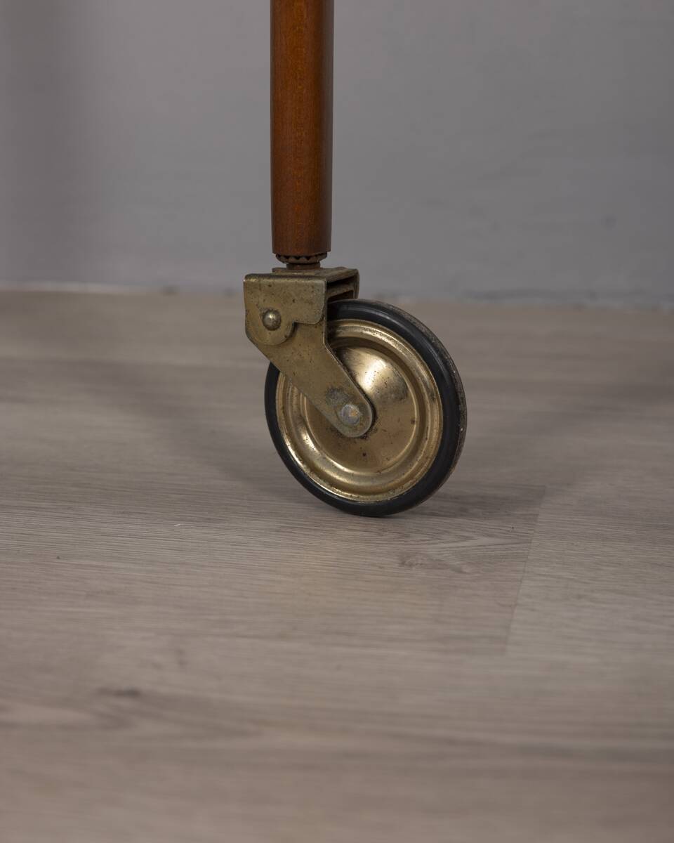 VINTAGE 1960S FOOD TROLLEY IN WOOD AND GLASS, ITALIAN DESIGN