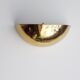 Vintage wall lamp - Half-moon - Golden metal mirror - 1970