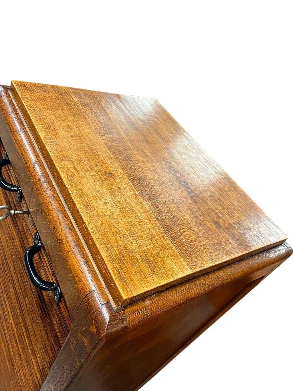 Vintage wooden binder / roller shutter binder / compartment binder