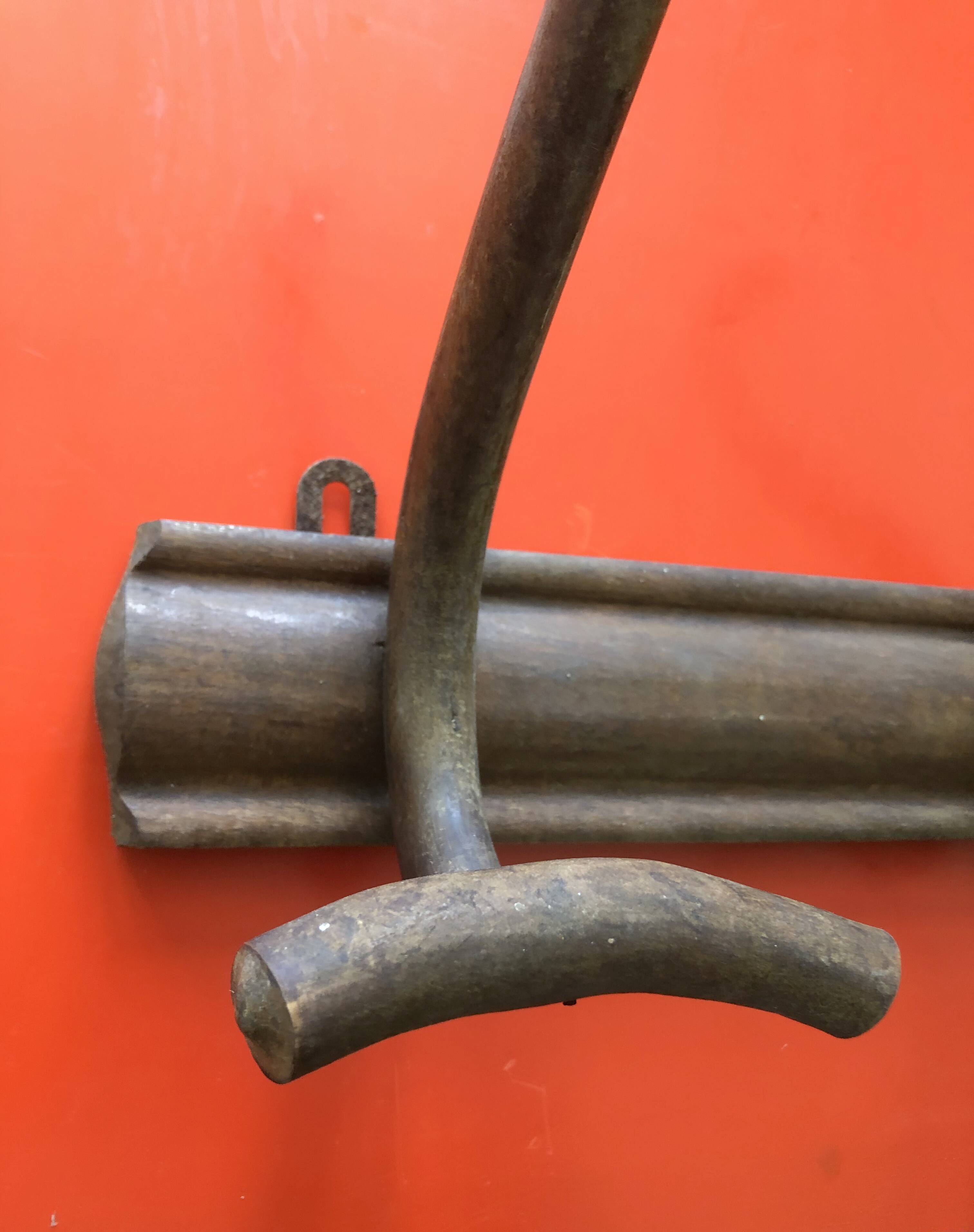 Vintage Curved Wooden Wall Coat Rack in Thonet Style